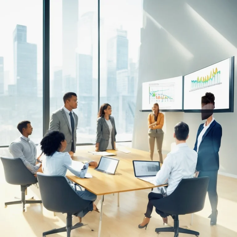 Group of professionals attending a leadership seminar